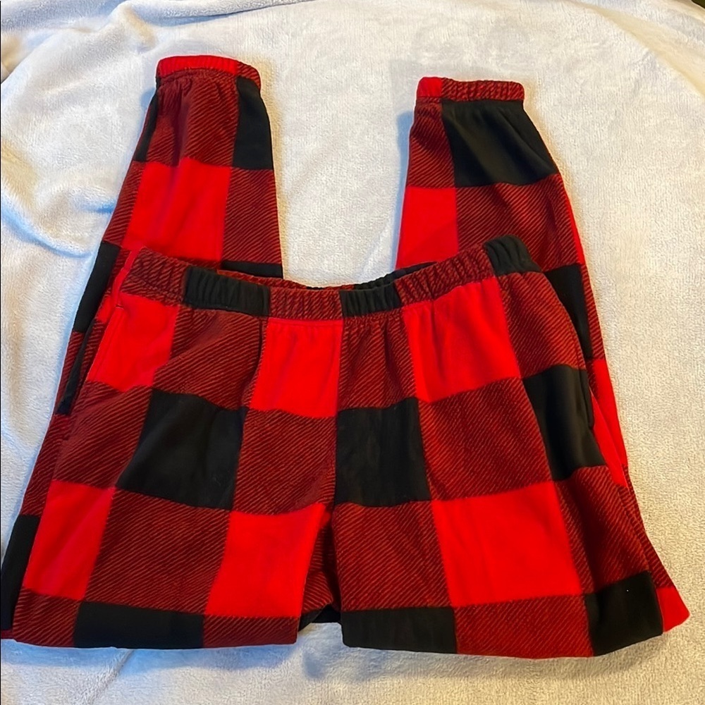 Old Navy Red and Black Plaid Pants